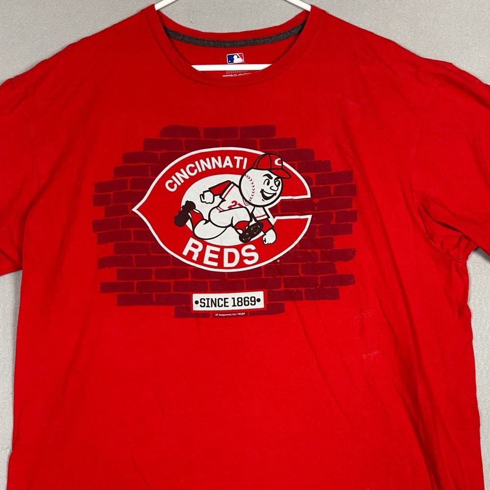 Cincinnati Reds T Shirt Mens 2XL Red MLB Baseball Tee Genuine Merchandise EUC